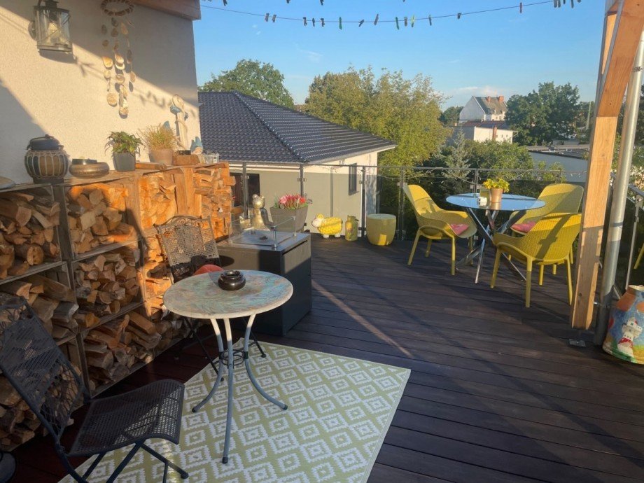 Terrasse mit Rundumblick Dachgeschosswohnung Cottbus