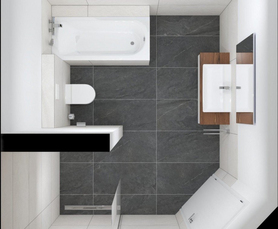 Bad mit Wanne und Dusche OG Zweifamilienhaus Tauer