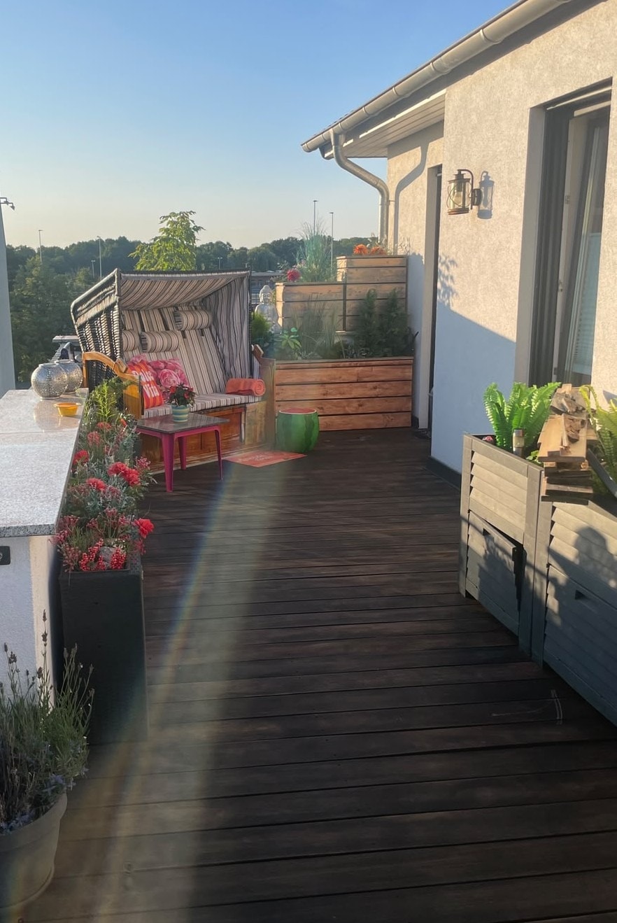 Gro�e Dachterrasse zum entspannen Dachgeschosswohnung Cottbus