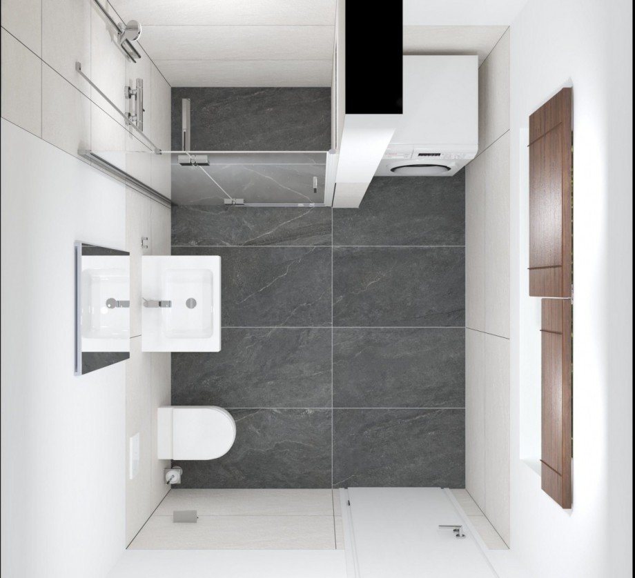 G�ste WC mit Dusche im EG Zweifamilienhaus Tauer