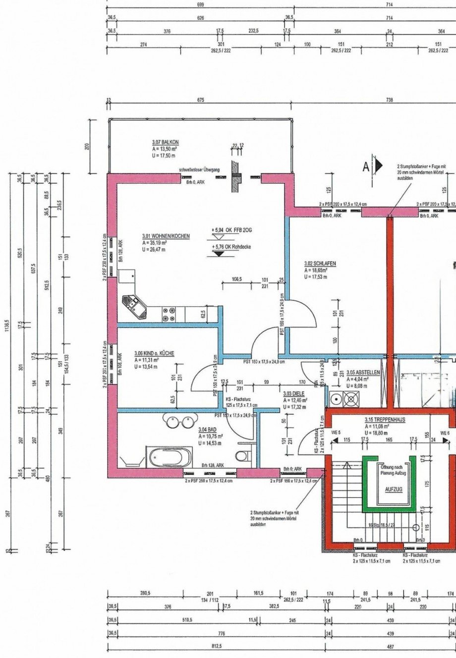 Grundriss Etagenwohnung Cottbus