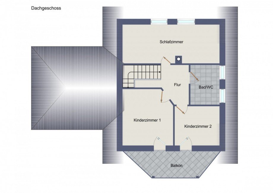 Grundriss DG Einfamilienhaus Teichland
