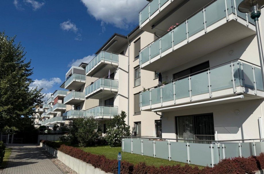 Fassadenansicht aus S�d Etagenwohnung Cottbus