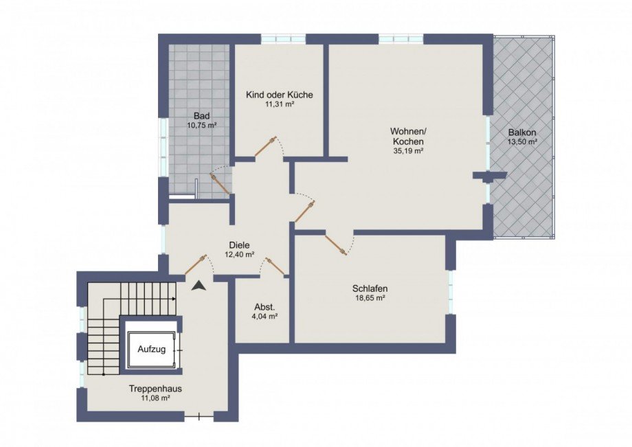Grundriss Etagenwohnung Cottbus