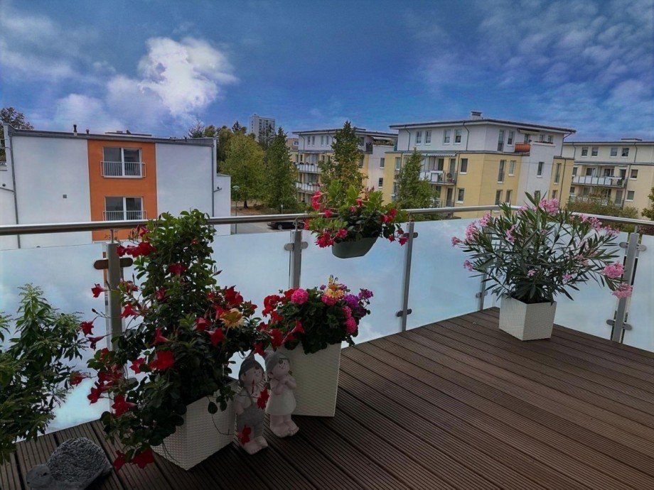 Blick vom Balkon Etagenwohnung Cottbus
