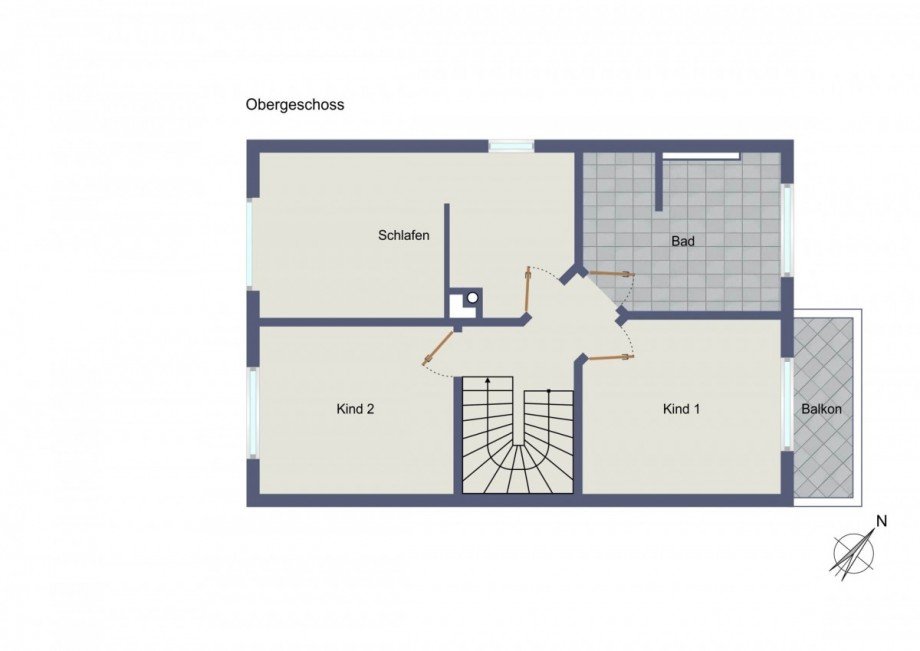 Obergeschoss links Zweifamilienhaus Tauer